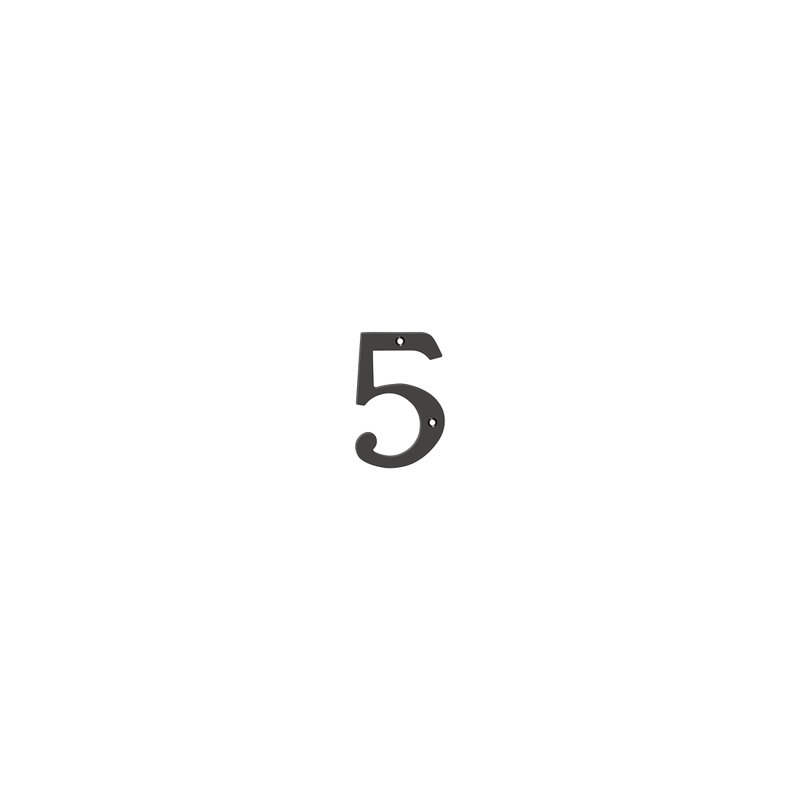 House Number, Oil-Rubber Bronze, 5