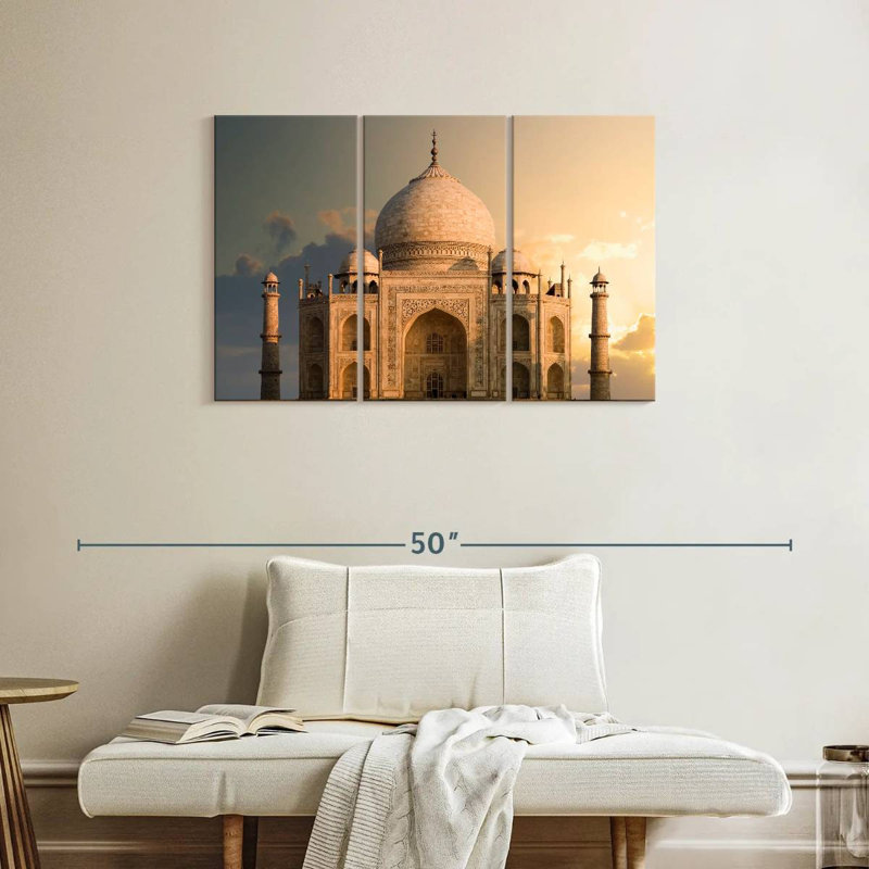 Lever de soleil sur le Taj Mahal, H 24 po x l 38 po