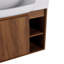 Meuble-lavabo mural 28 po avec lavabo en céramique blanche et porte à fermeture en douceur 28 po