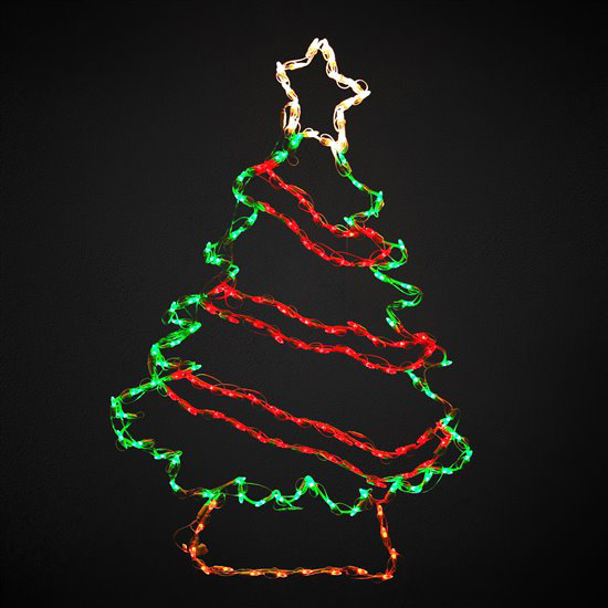 Christmas Tree with Garland Lighted Display The Holiday Aisle®