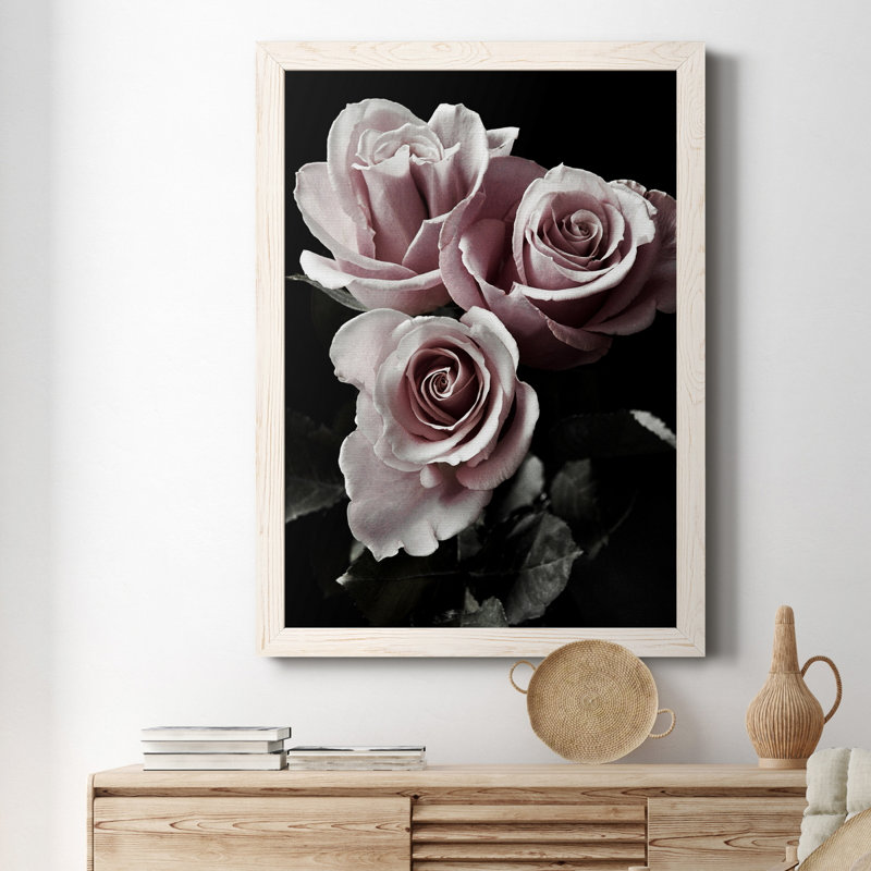 Toile encadrée rose I-Premium - prêt à accrocher, H 24 po x l 18 po x P 1,5 po, Blanc