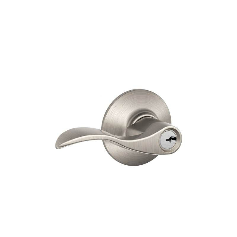 Accent Complete Entry Lever and Single Cylinder Deadbolt Set, Yes, Satin Nickel, Keyed Alike