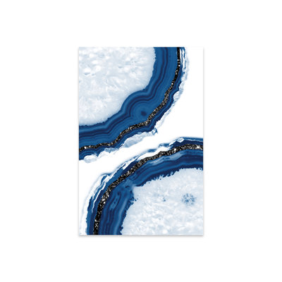 Agate, paillettes, glamour, impression sur verre acrylique