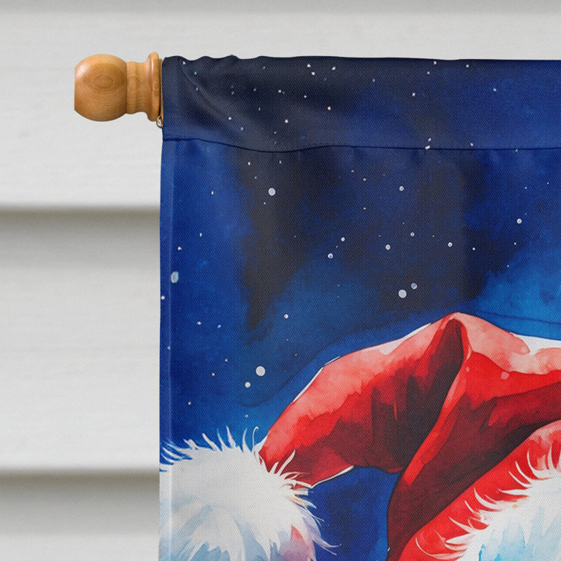 Chocolate Poodle Christmas House Flag, Sheltie
