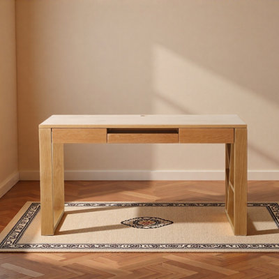 Bureau d'ordinateur en chêne Simple Log Style