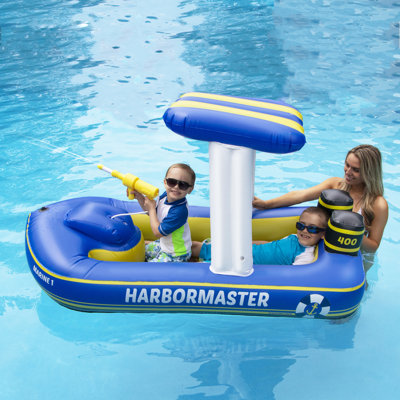 Bateau de patrouille portuaire avec flotteur de piscine pompe Squirter - 67 po