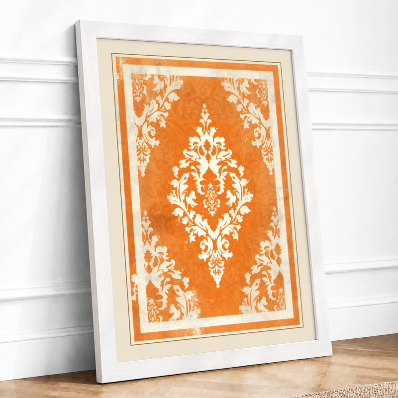 Baroque Symmetry Art Deco - Framed Print, A3 - 42.0 x 29.7 cm, White