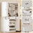 Kitchen Pantry Cabinet With Sliding Storage Rack And 6 Hanging Shelves-843355648