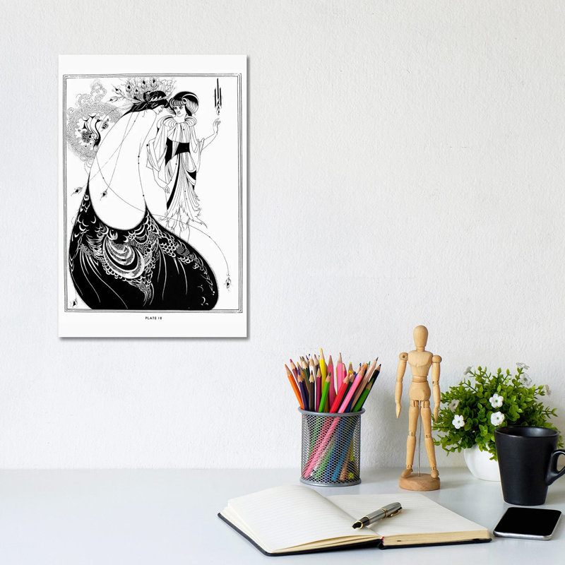 Wilde: Salome by Aubrey Beardsley - Wrapped Canvas Print, 20.32 cm H x 30.48 cm W