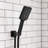 Prism 4-Spray Square Shower System with Handheld in Matte Black (Valve Included)-126375052
