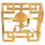 Athens 4 - Light 16" Caged Square / Rectangle Flush Mount-88235189-88235188
