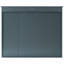 Armoire à pharmacie de 35 pouces 21 avec tablettes réglables, fermeture en douceur et miroir pour meuble-lavabo, finition moderne peinte bleue, fixation murale de 35 po