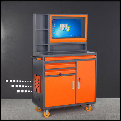 Une très grande armoire d'ordinateur industrielle peut être utilisée dans les ateliers de réparation automobile et autres studios qui ont besoin d'ordinateurs