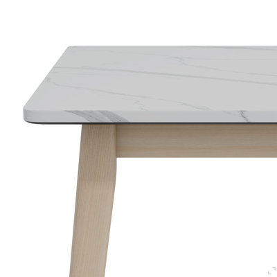 Dining Table with Smart Top in Solid Wood Legs