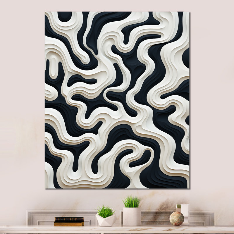 - Art mural abstrait en métal, H 20 po x l 12 po x P 1 po