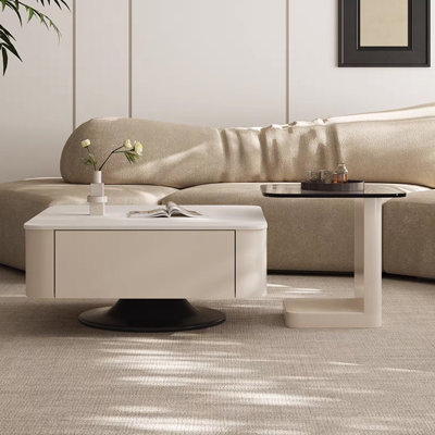 Light luxury modern cream style coffee table