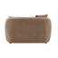 Causeuse en chenille brune avec 2 coussins décoratifs de couleur assortie-1561930247