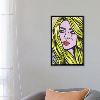 «Blonde Crying Comic Girl», impression sur toile