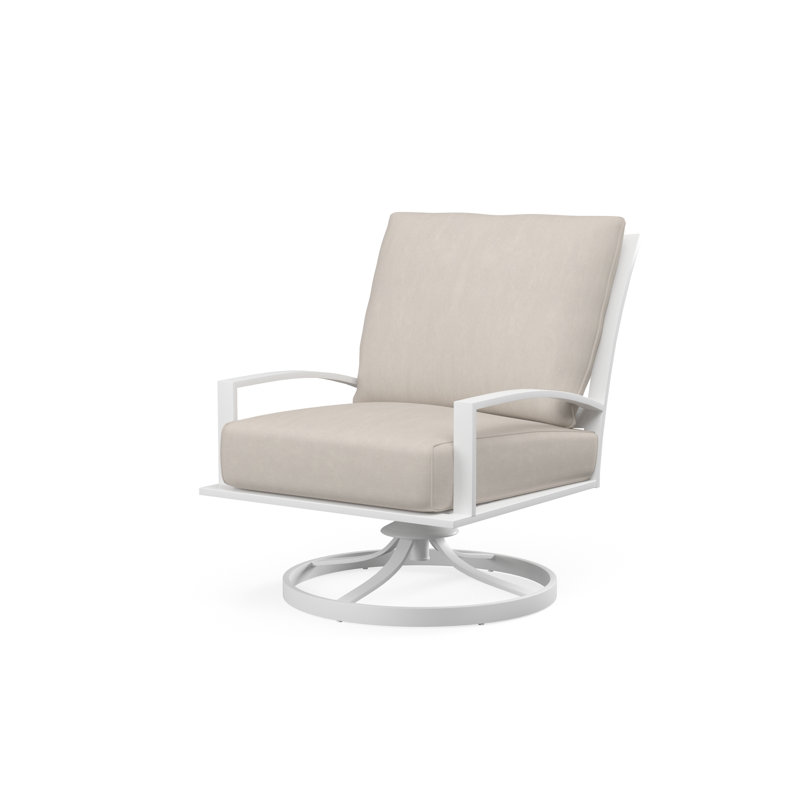 Bristol Outdoor Swivel Lounge Chair, Canvas Flax Sunbrella® Canvas