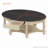 Vintage Oval Grainger with Drawer and Storage Shelf, Antique Cocktail Table in 45", French Country Accent Table for Living Room-1177353946-1177353925