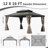 Outdoor Galvanized Steel Patio Gazebo with Double Roof-106495719-108682628