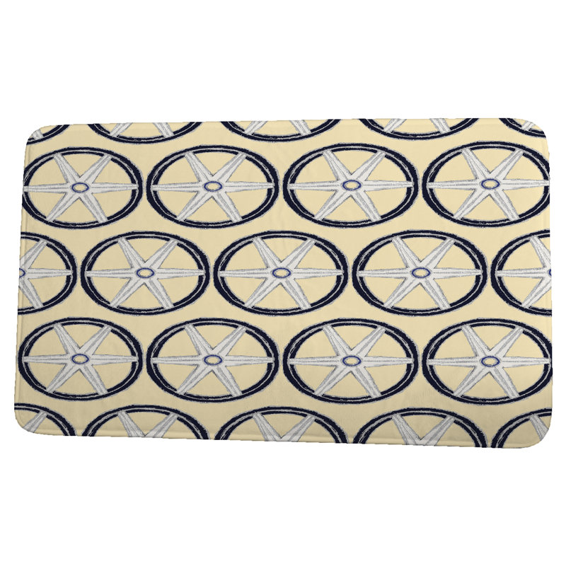 Clara Non-Slip Bath Mat, 24" W x 17" L, Yellow