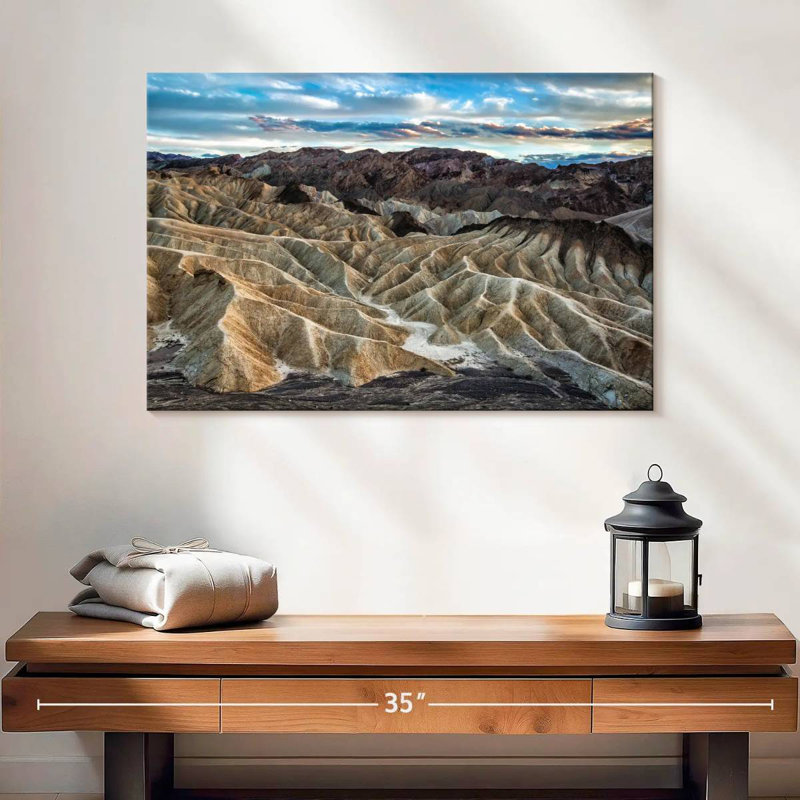 Alvord Zabriskie Point au lever du soleil dans la Vallée de la Mort II, H 16 po x l 24 po