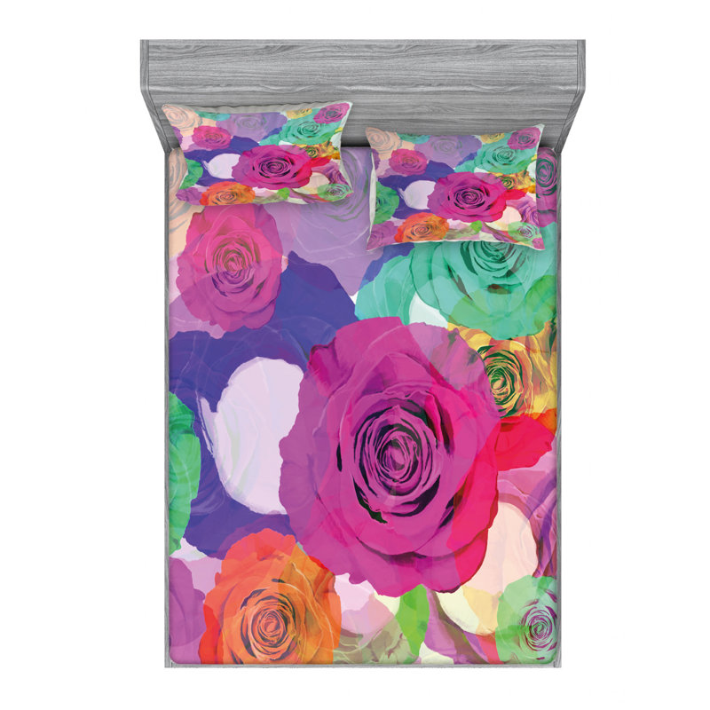 Microfiber Sheet Set, Queen Sheet Set with Fitted Sheet