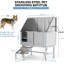 Baignoire de toilettage pour chien 50 po en acier inoxydable avec escalier