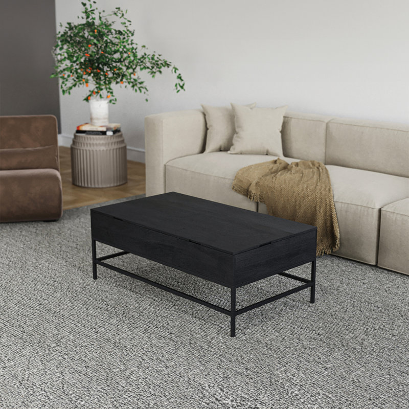Table basse à plateau relevable, Gris anthracite