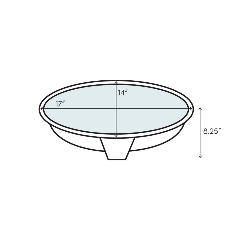 Ceramic Oval Drop-In Bathroom Sink
