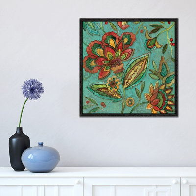 Teal Jacobean Spice II by Carol Robinson - Print on Canvas