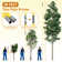 30FT Manual Pole Saw Tree Trimmers Long Handle Pruner Set