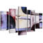 Violet Abstraction - 5 Piece Wrapped Canvas Print-352019139