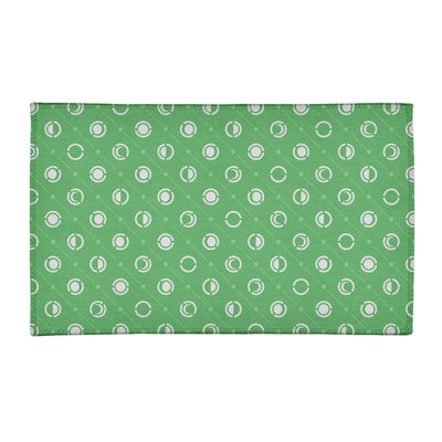 Tapis de la lune monochrome à phases vert/blanc