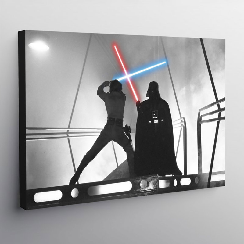 Star Wars Darth Vader And Luke Skywalker Fight - Wrapped Canvas Print, 61cm H x 81.3cm W x 3.8cm D