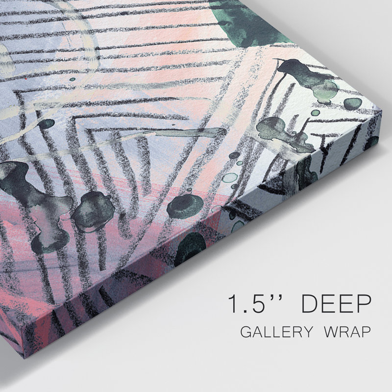 Angled Spaces IV - Ensemble de 3 peintures sur toile tendue, H 12 po x l 24 po x P 1 po