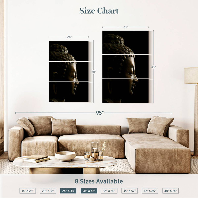 Bouddha silhouette Adella, H 38 po x l 24 po