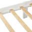 Lit simple en bois blanc avec tête de lit et - 10 supports, cadre, plateforme en pin facile à installer