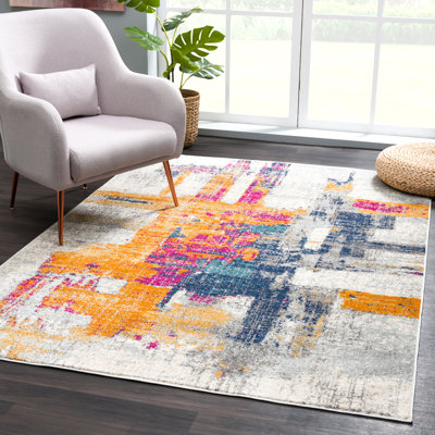 Haerr Modern Gray Area Rug