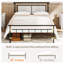 Metal 38.7" Bed Frame with Headboard-489597759