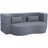 Velano Compact Ribbed Futon Sofa Bed With Pillows In Soft Teddy Fabric-116082739