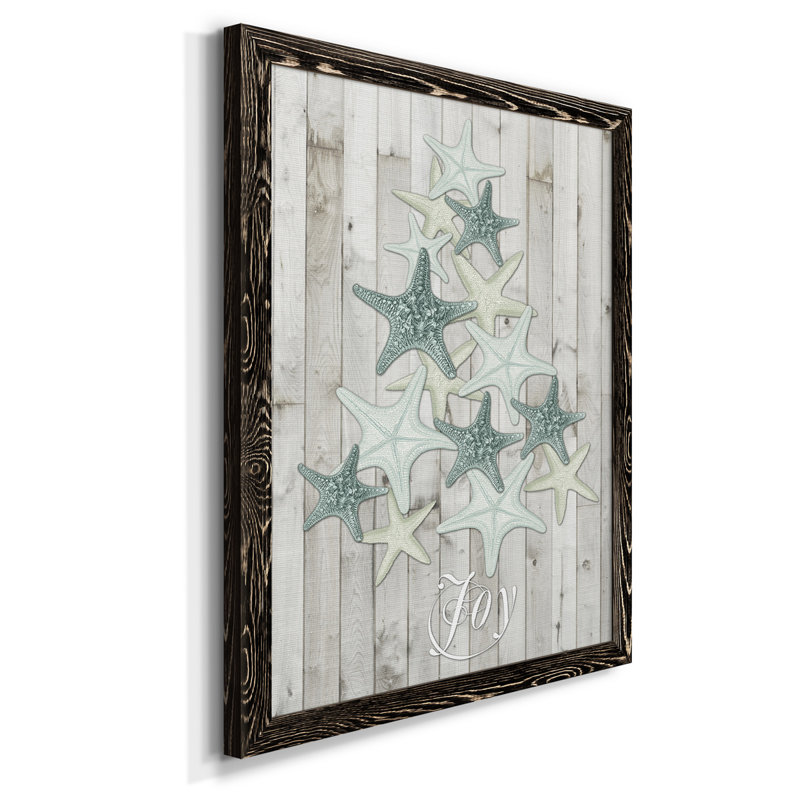 Coastal Christmas III - Toile encadrée de qualité supérieure - prête à être accrochée, H 27,5 po x l 37,5 po x P 1 po