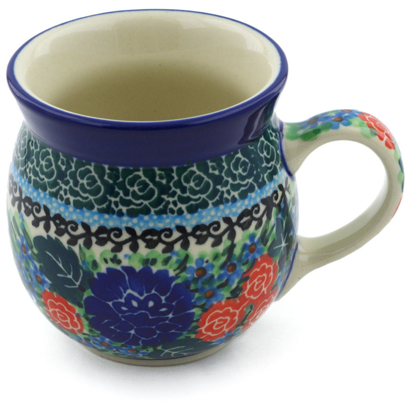 Tasse à bulles en grès poli 8 oz - treillis de jardin
