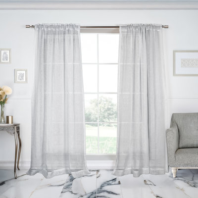 Larkin Linen Sheer Single Curtain Panel Panel