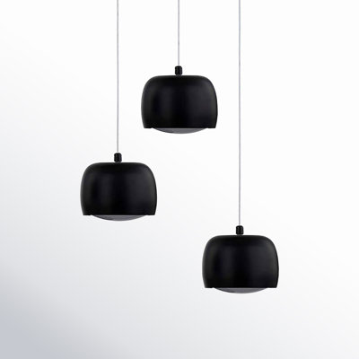 Lockport 3 - Light Black LED Cluster Pendant