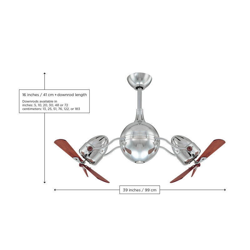 LED Downrod Ceiling Fan, Textured Bronze, Barn Wood Tone