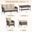 6-Piece Outdoor Patio Conversation Set, All-Weather Wicker Patio Furniture Set with Steel Frame, Multi-Use Ottomans & Storage Coffee Table for Backyard, Porch, Garden-1155559965-1193899833