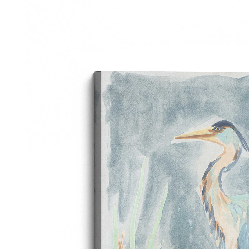 Reproduction d'art sur toile Teal Heron Lagoon II par June Erica Vess, H 16 po x l 12 po, Toile tendue, Ne s’applique pas