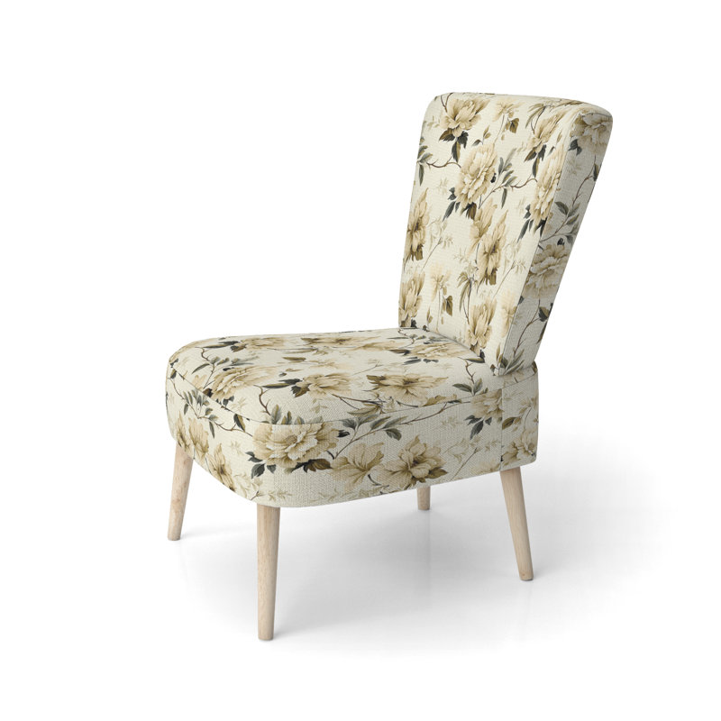 Chaise d'appoint rembourrée Cottage A, Motif victorien de simplicité minimaliste VI